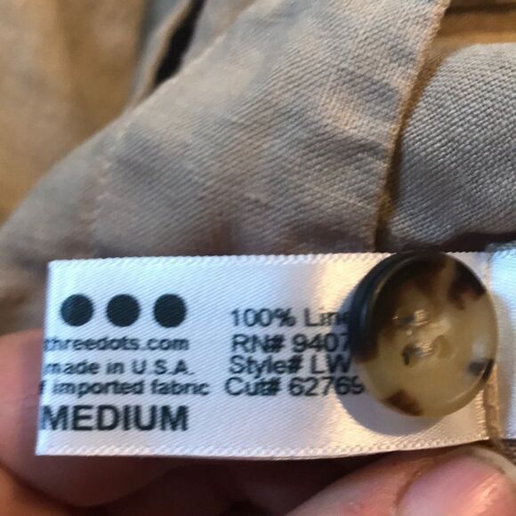 Three dots top M (#276) 100% linen - Picture 4 of 5